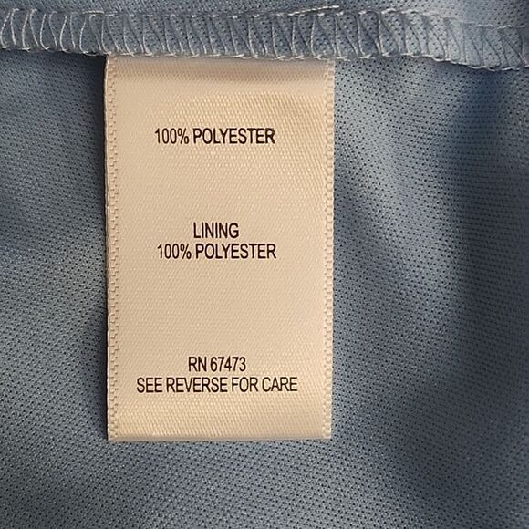 Taylor women's blue white floral smocked waist ruffled preppy mini dress Size 10 - Picture 9 of 11